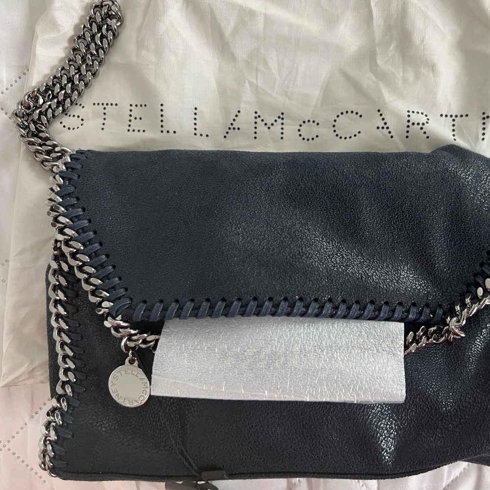 BRAND NEW!!! Stella McCartney Shaggy Deer Falabella Mini Shoulder Bag Navy